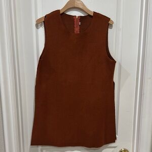Elegant Brown Sleeveless Top